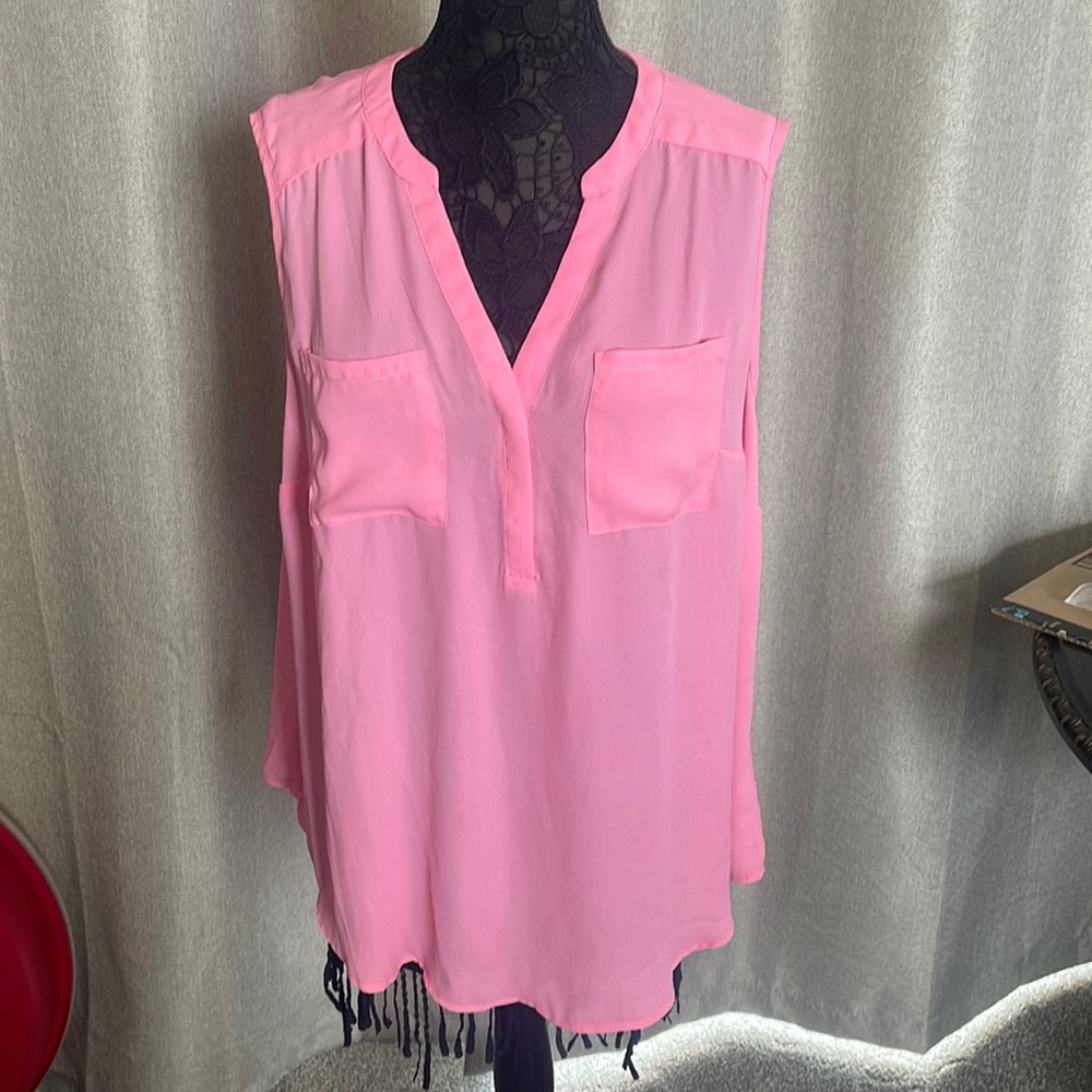 Torrid Pink High Low dress tank w/ front pockets
